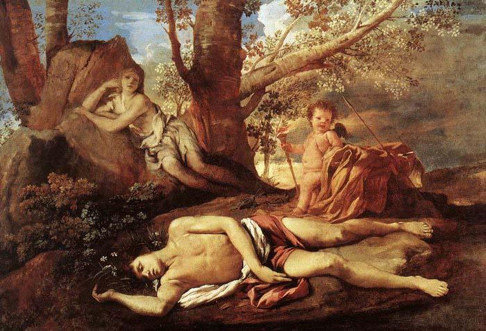 POUSSIN, Nicolas Echo and Narcissus china oil painting image